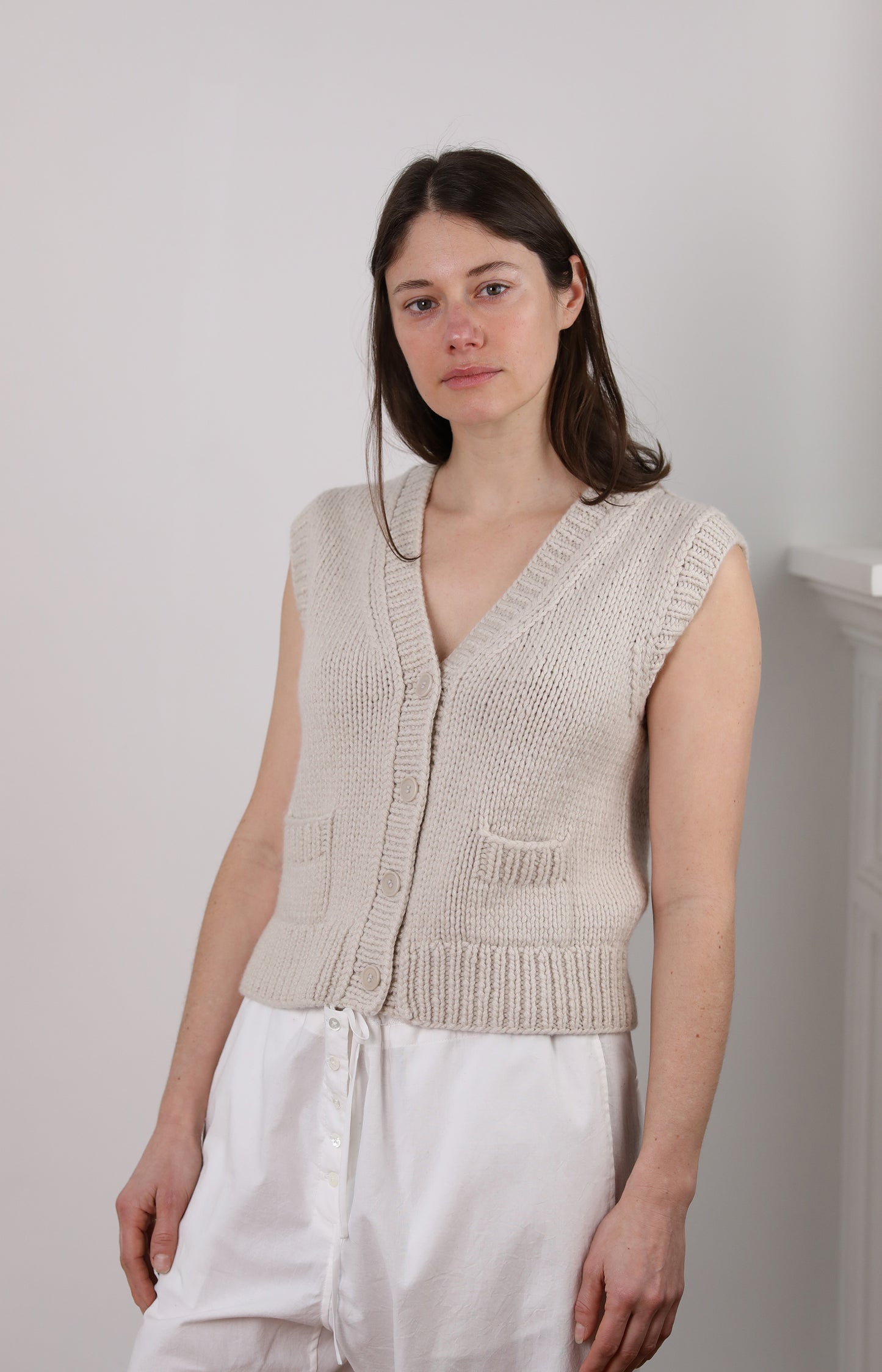Latte Dude Cashmere Vest