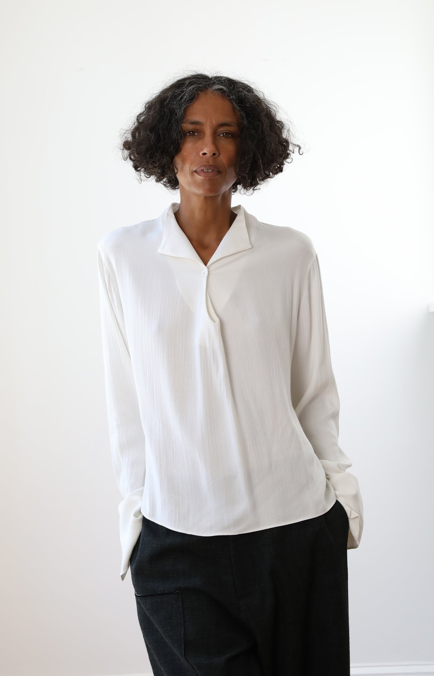 Bone Silk Joyce Shirt