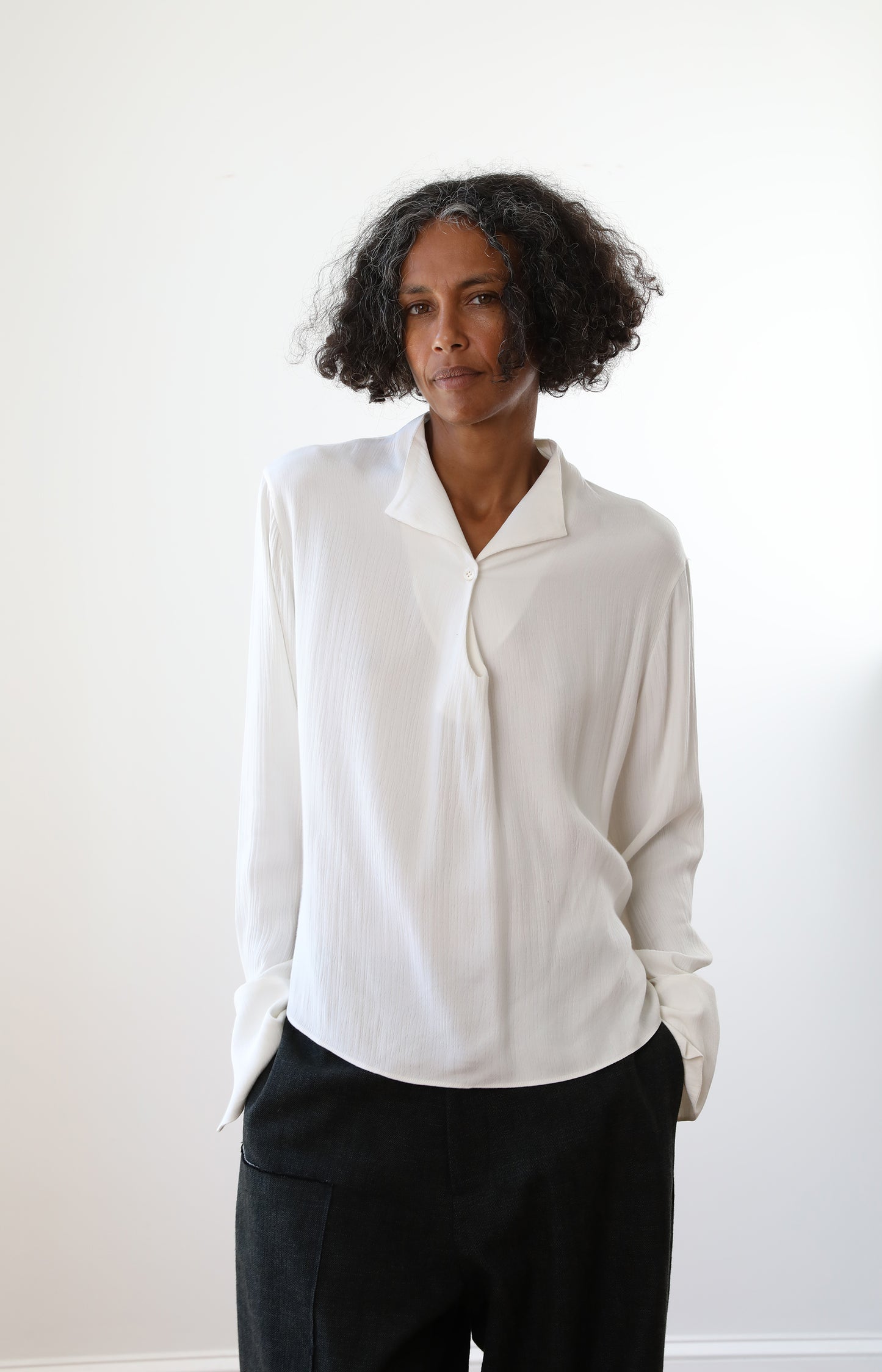 Bone Silk Joyce Shirt