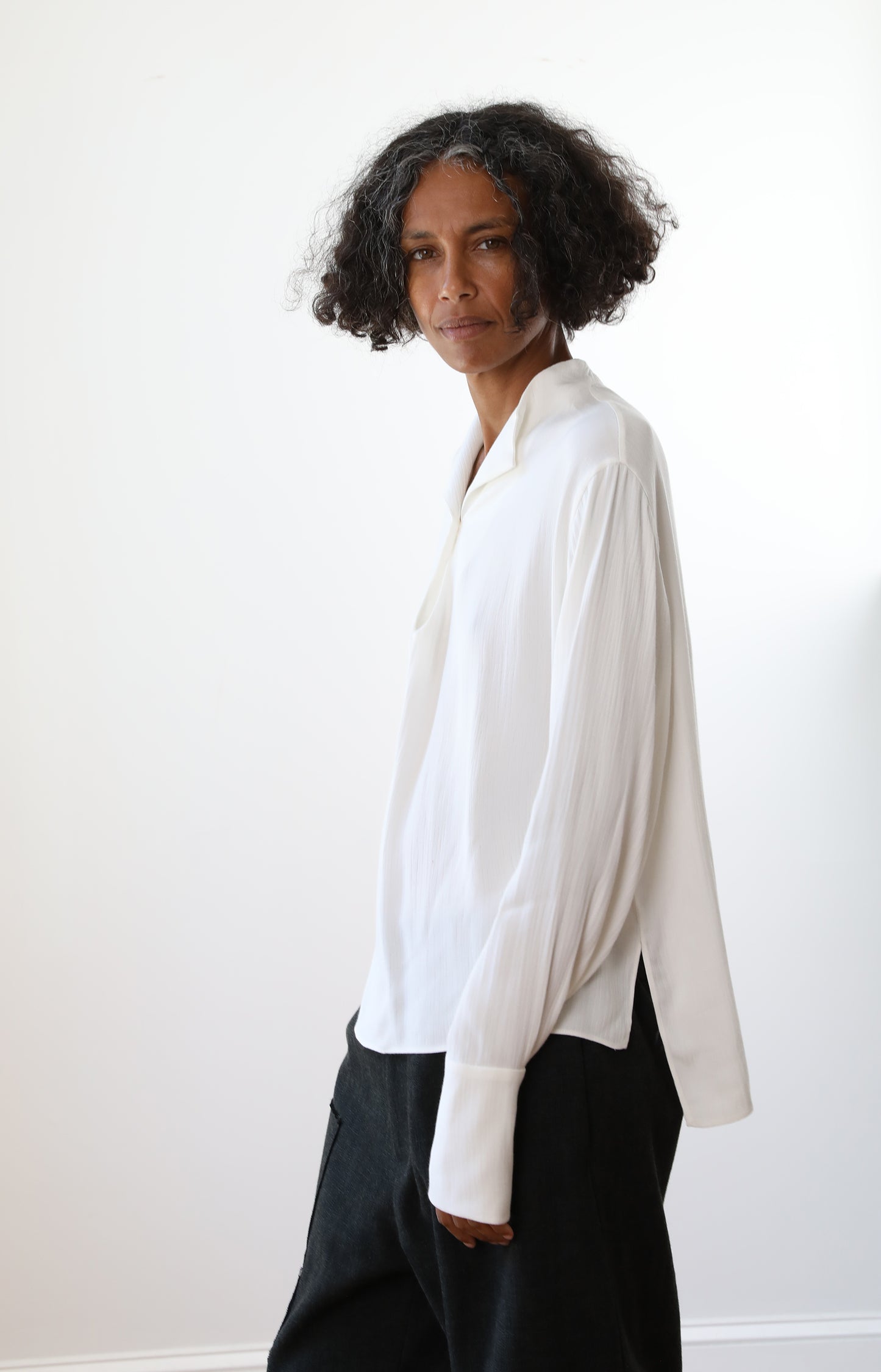 Bone Silk Joyce Shirt