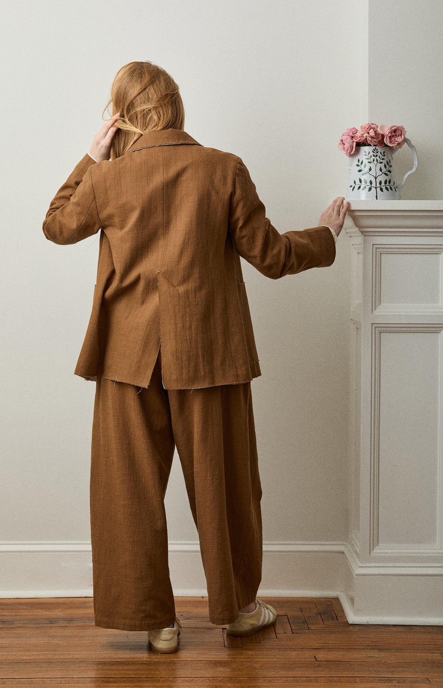 Ochre Pinstripe Leusdon Jacket