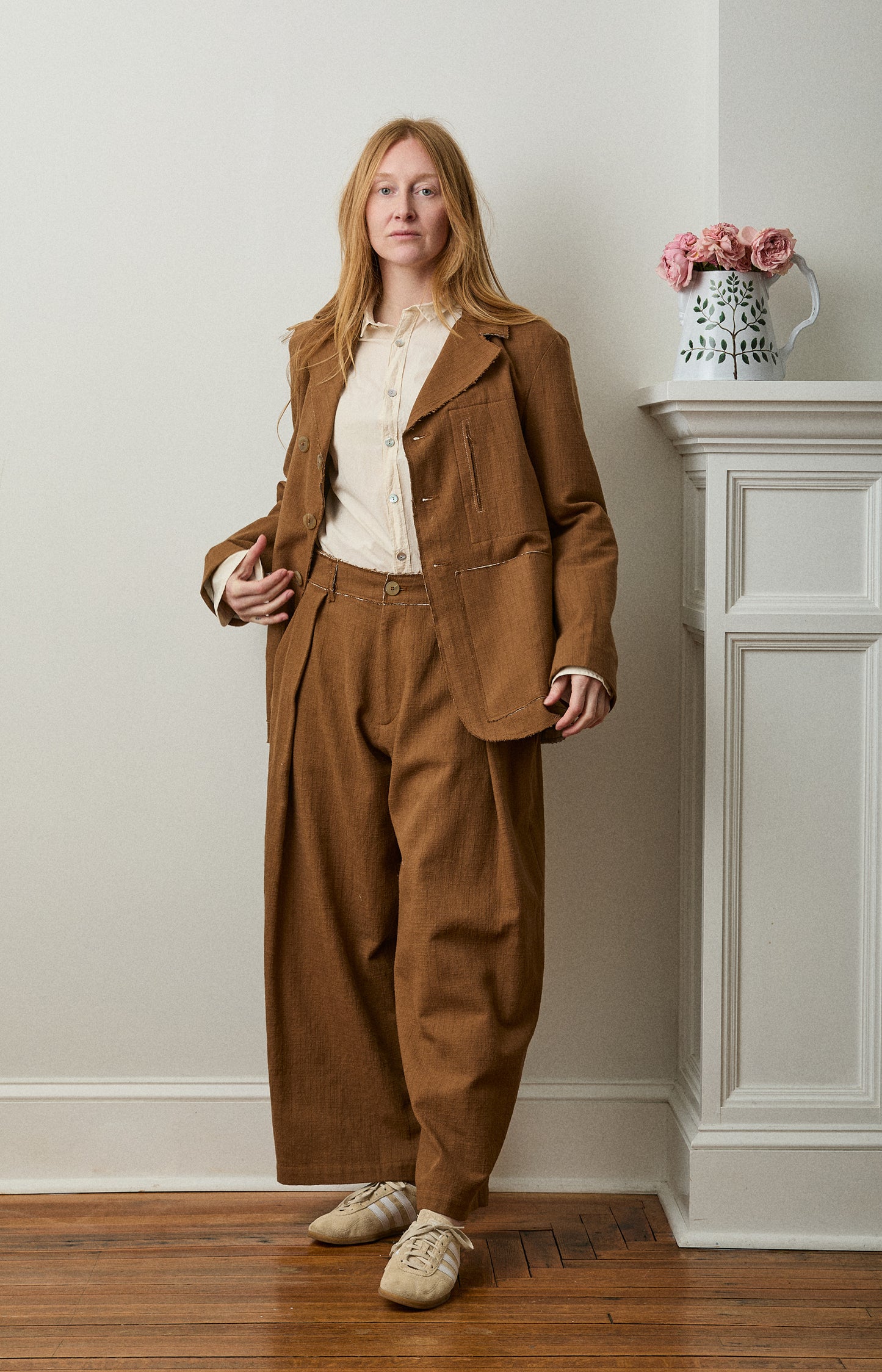Ochre Pinstripe Leusdon Jacket