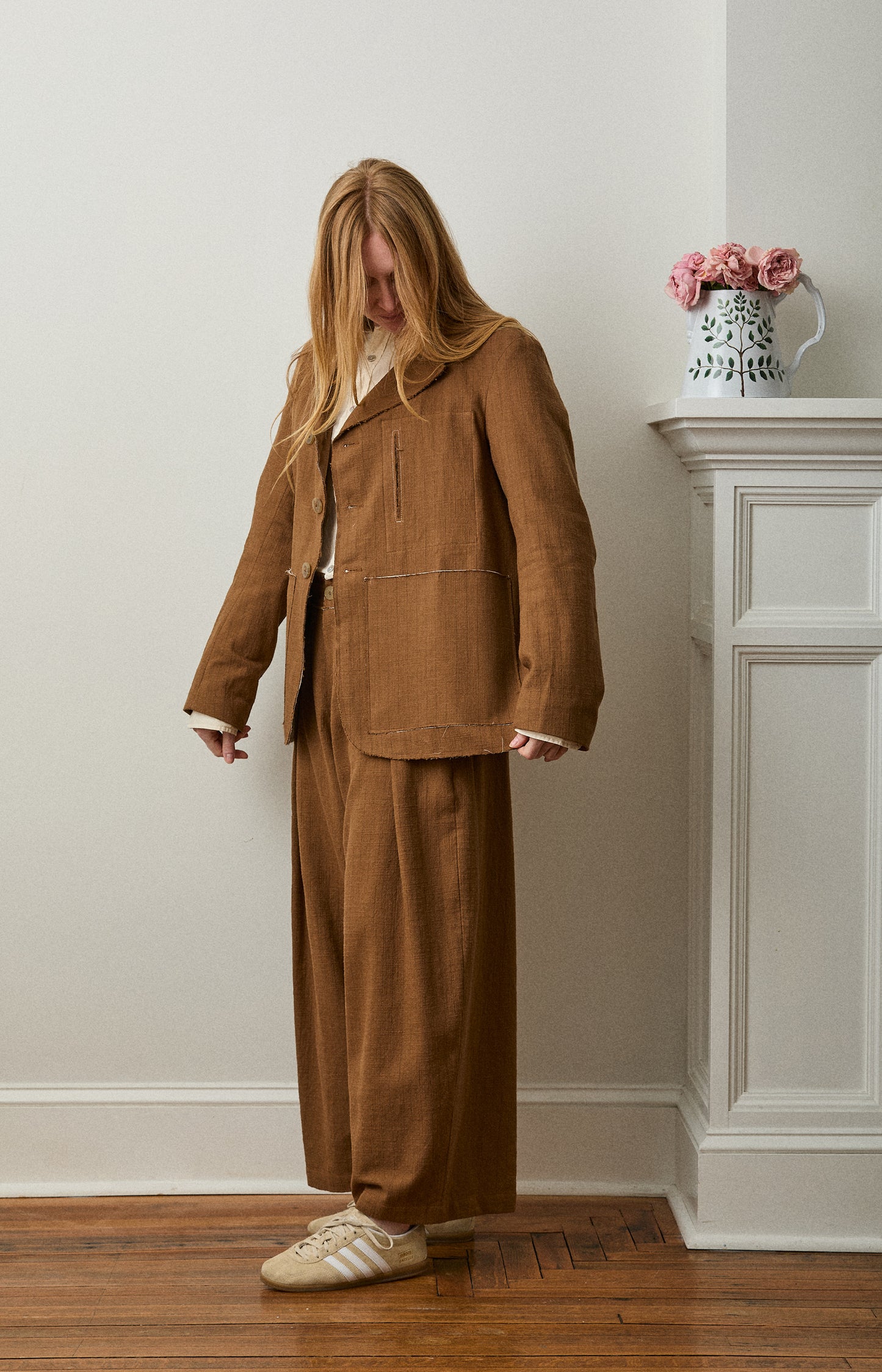 Ochre Pinstripe Leusdon Jacket