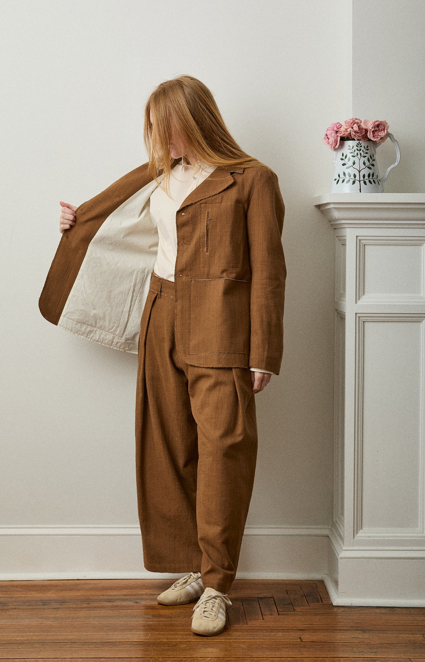 Ochre Pinstripe Leusdon Jacket