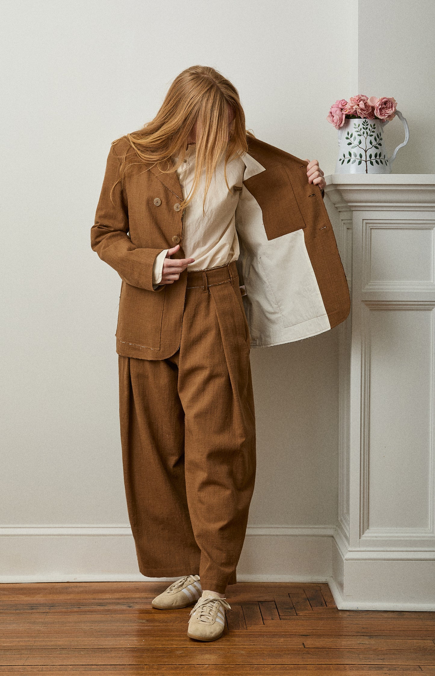 Ochre Pinstripe Leusdon Jacket