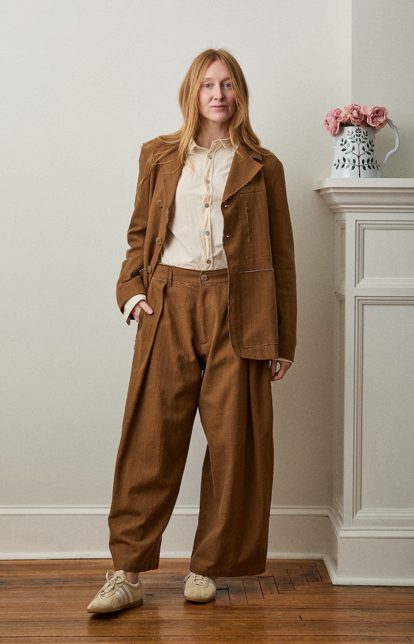Ochre Pinstripe Leusdon Jacket