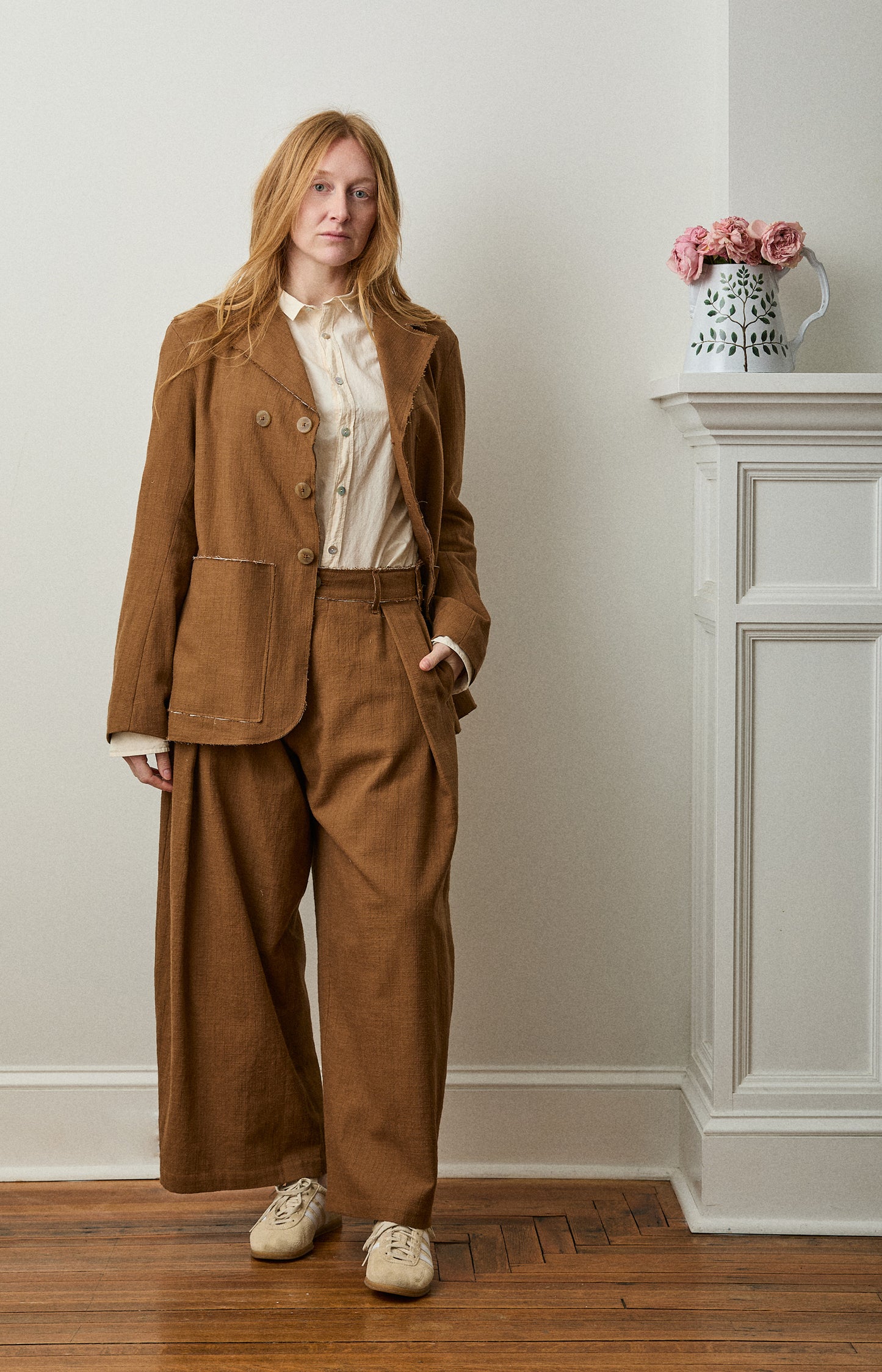 Ochre Pinstripe Leusdon Jacket