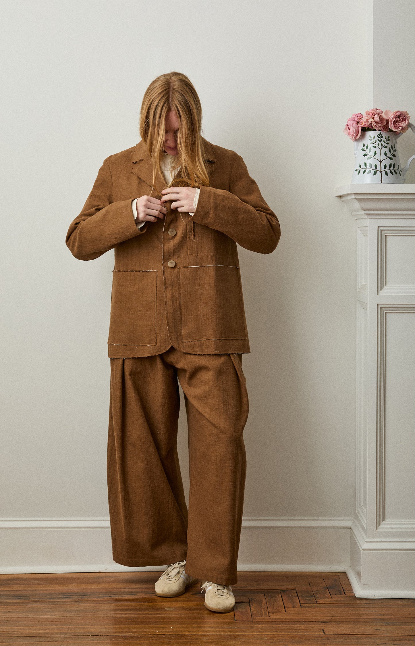 Ochre Pinstripe Leusdon Jacket