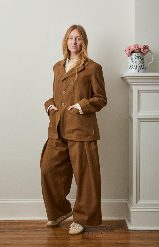 Ochre Pinstripe Leusdon Jacket