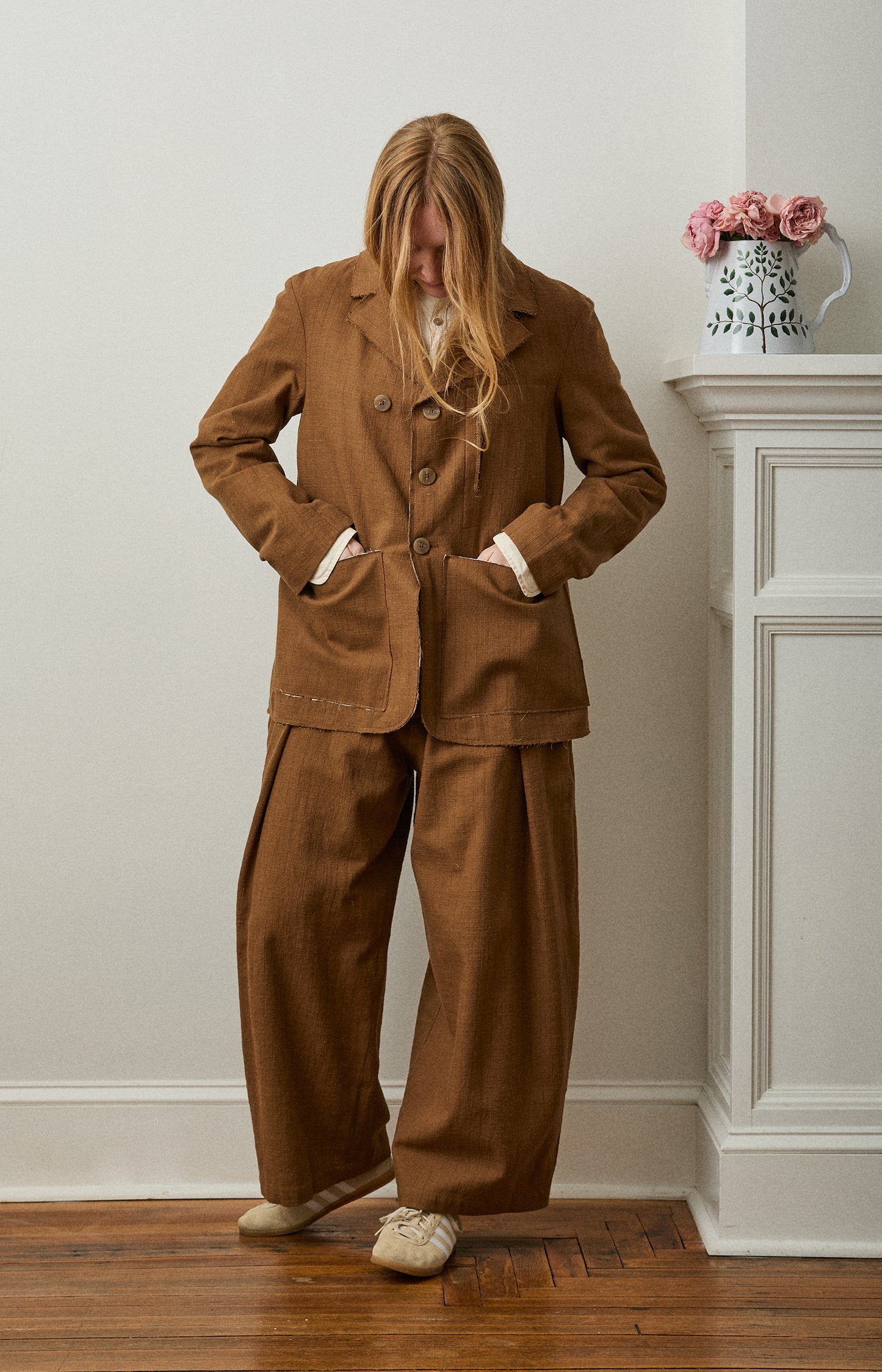 Ochre Pinstripe Leusdon Jacket