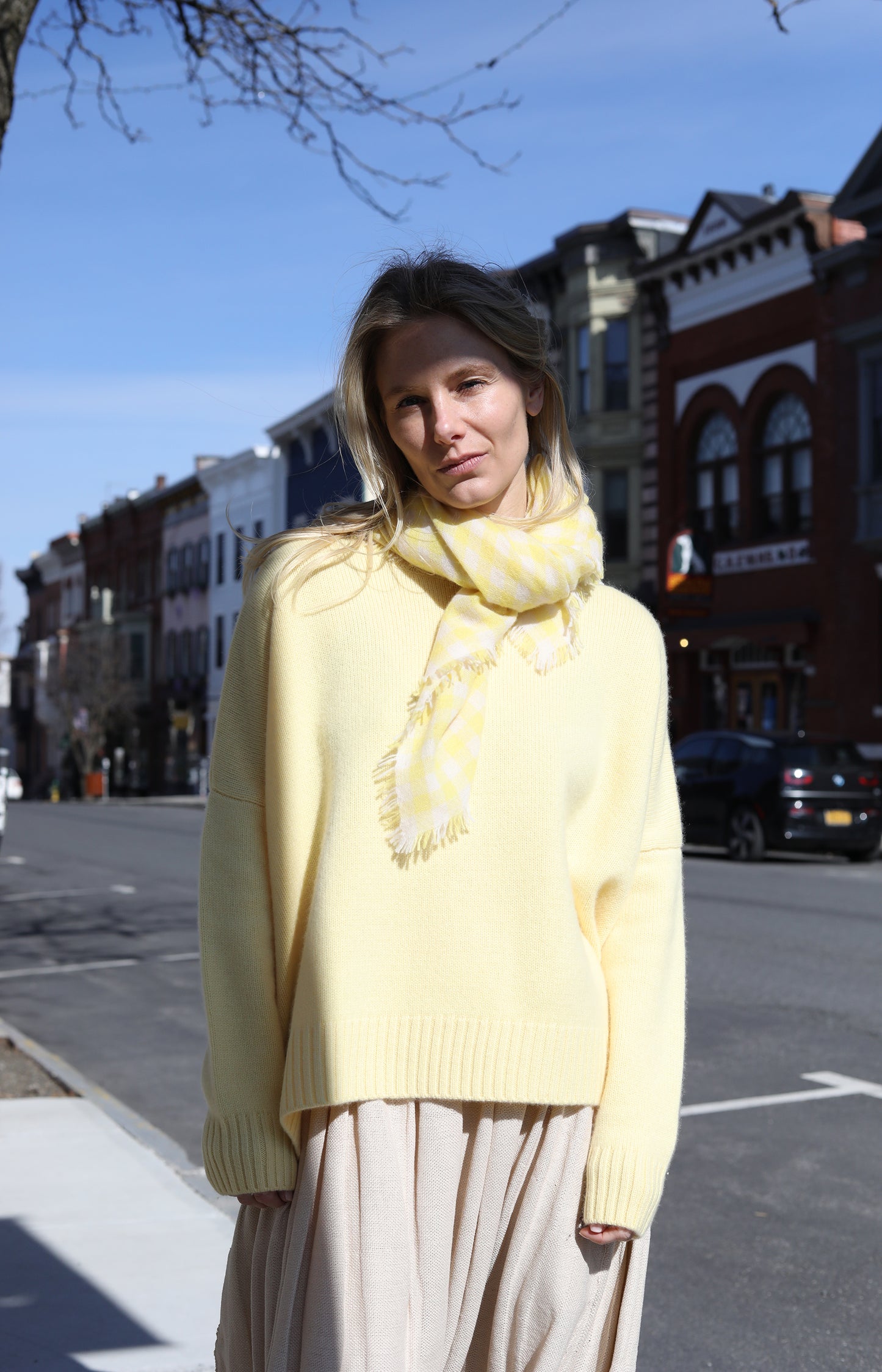 Yellow Cashmere Pullover