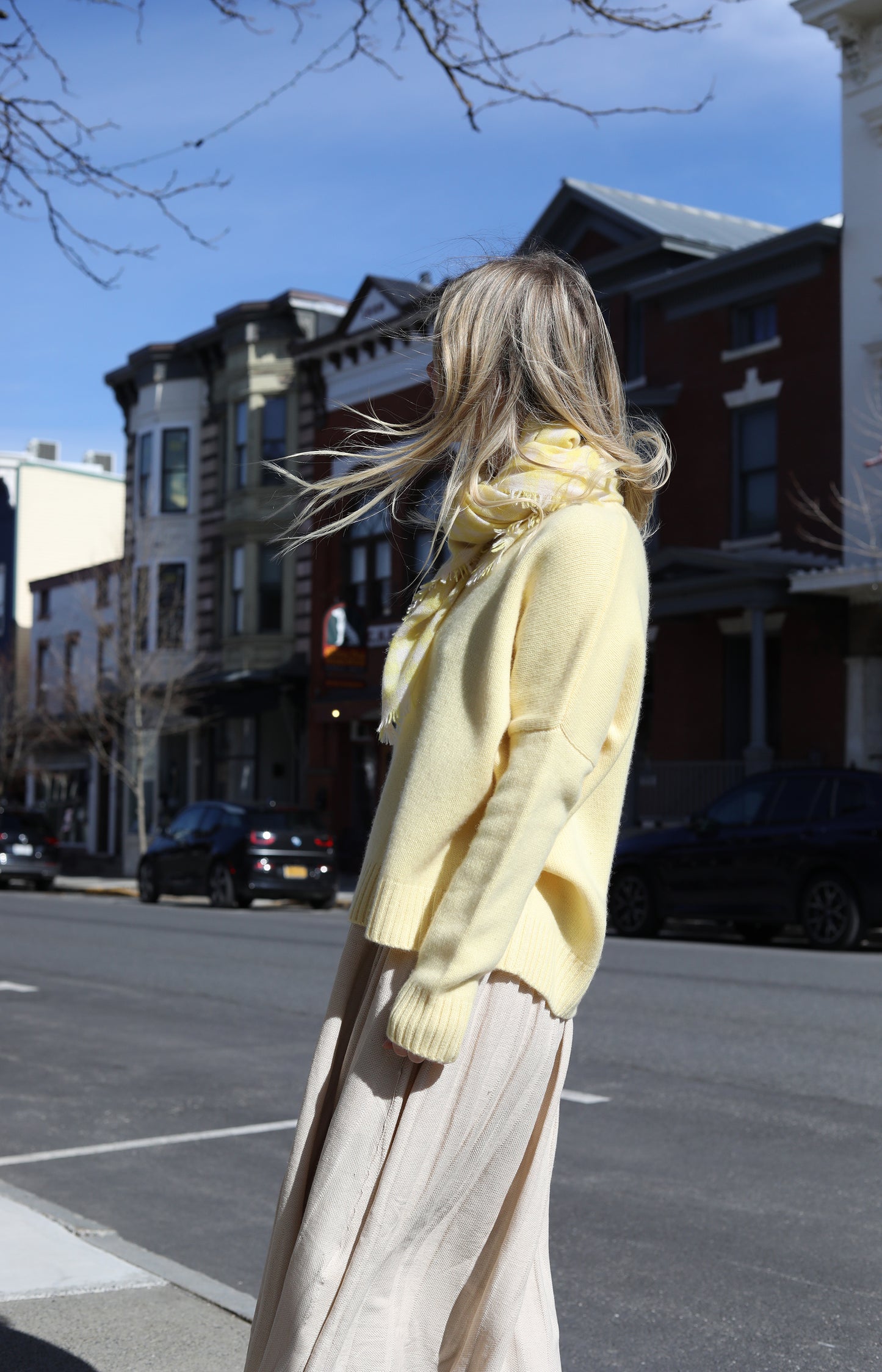 Yellow Cashmere Pullover