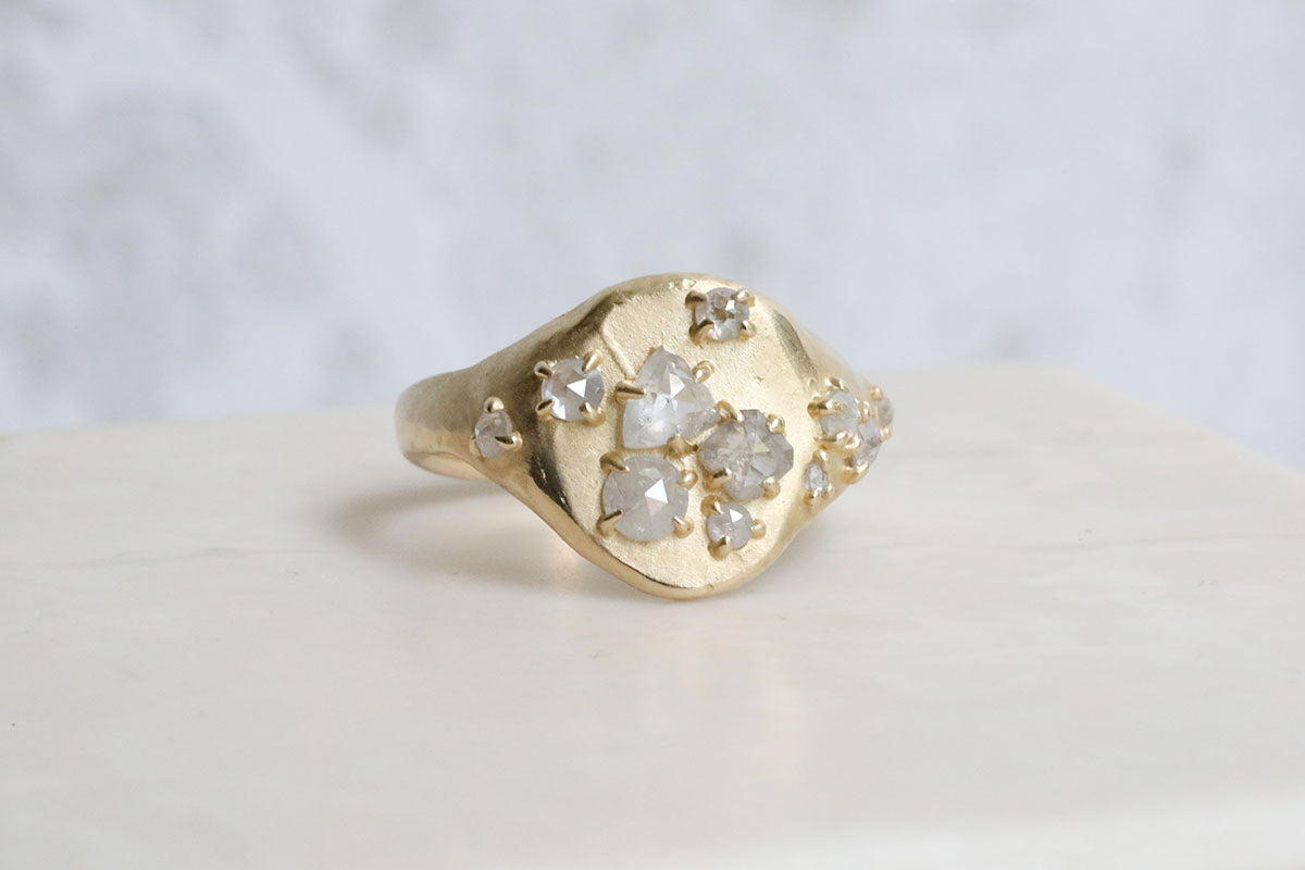 Milky Diamond Ring