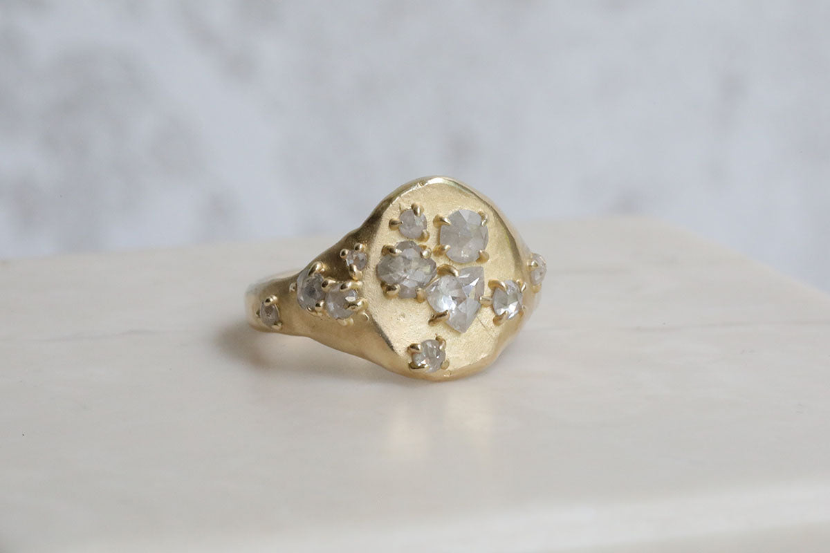 Milky Diamond Ring