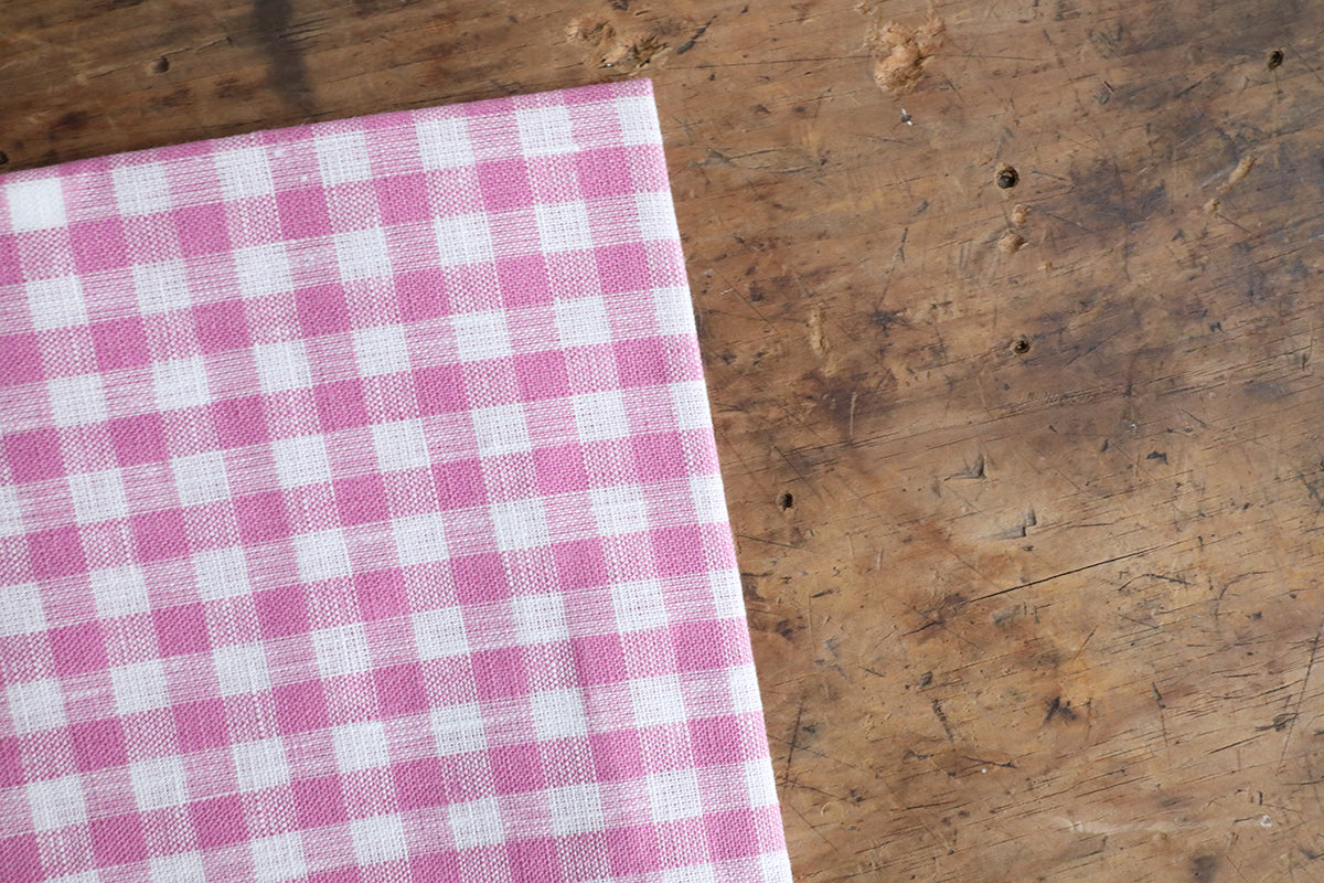 Pink & White Check Kitchen Cloth